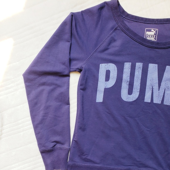 Puma Purple Crewneck Sweatshirt Size Small - Picture 6 of 8